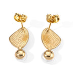 Abalone Shell & White Fresh Water Pearl Beads Earring with Push Back 8.80 Ct._8714424_3