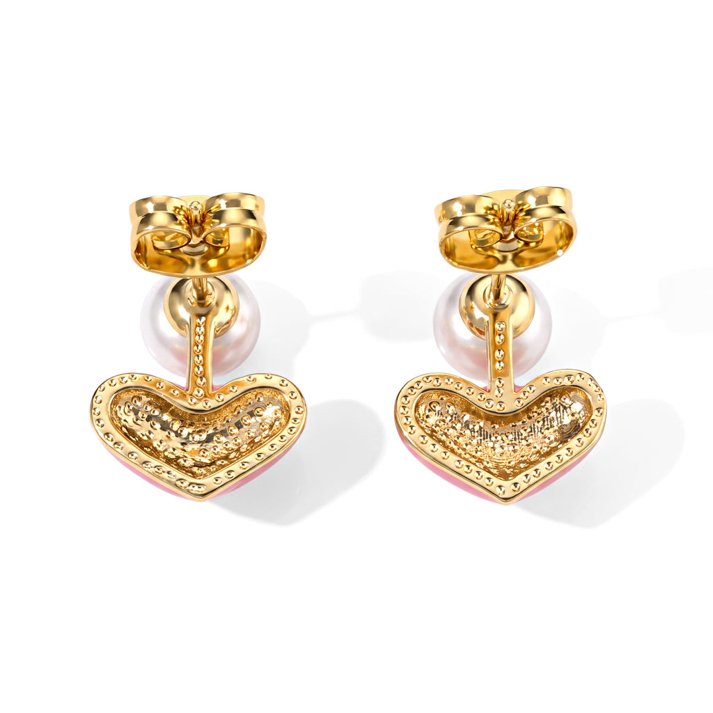 White Fresh Water Pearl Beads Earring with Push Back 2.00 Ct._8714425_3