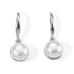 White Fresh Water Pearl Beads Earring with Hook 10.00 Ct._8714427