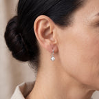 White Fresh Water Pearl Beads Earring with Hook 10.00 Ct._8714427_2