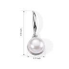 White Fresh Water Pearl Beads Earring with Hook 10.00 Ct._8714427_4