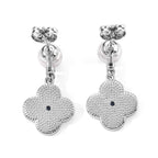 Abalone Shell, White Cubic Zirconia & White Fresh Water Pearl Beads Earring with Push Back 7.00 Ct._8714428_3