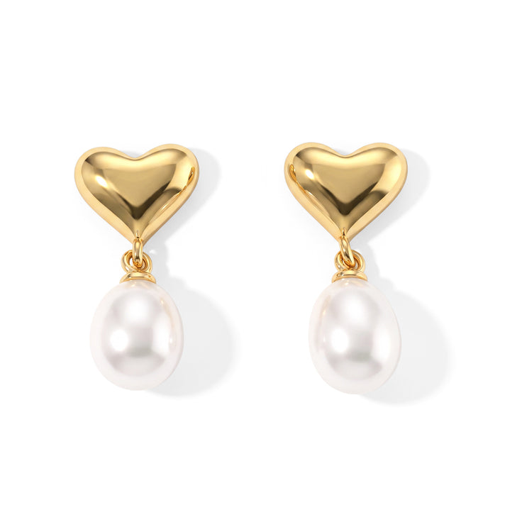 White Fresh Water Pearl Beads Earring with Push Back 5.00 Ct. 8714430 1