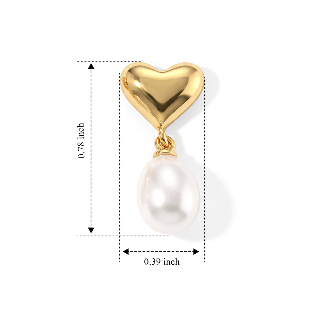 White Fresh Water Pearl Beads Earring with Push Back 5.00 Ct._8714430_4