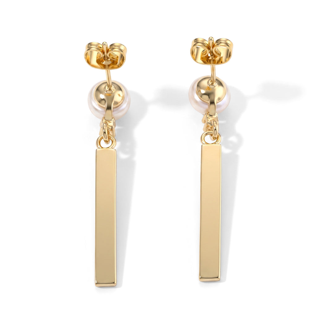White Fresh Water Pearl & White Mother Of Pearl Earring with Push Back 6.00 Ct._8714431_3