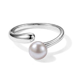 White Fresh Water Pearl Adjustable Ring 3.00 Ct._8714474