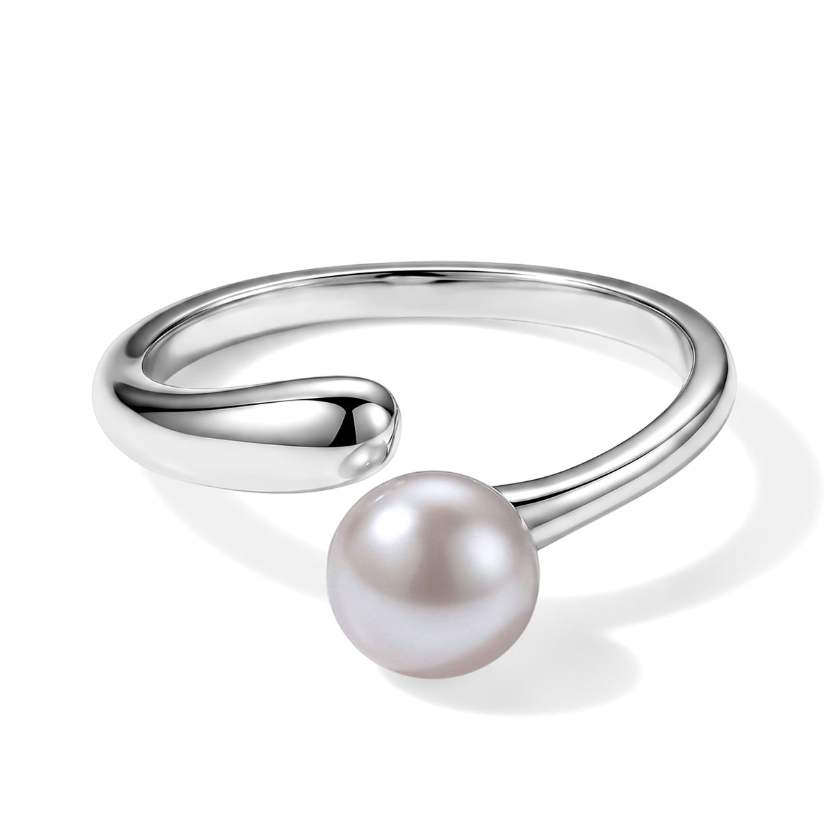 White Fresh Water Pearl Adjustable Ring 3.00 Ct. 8714474 0