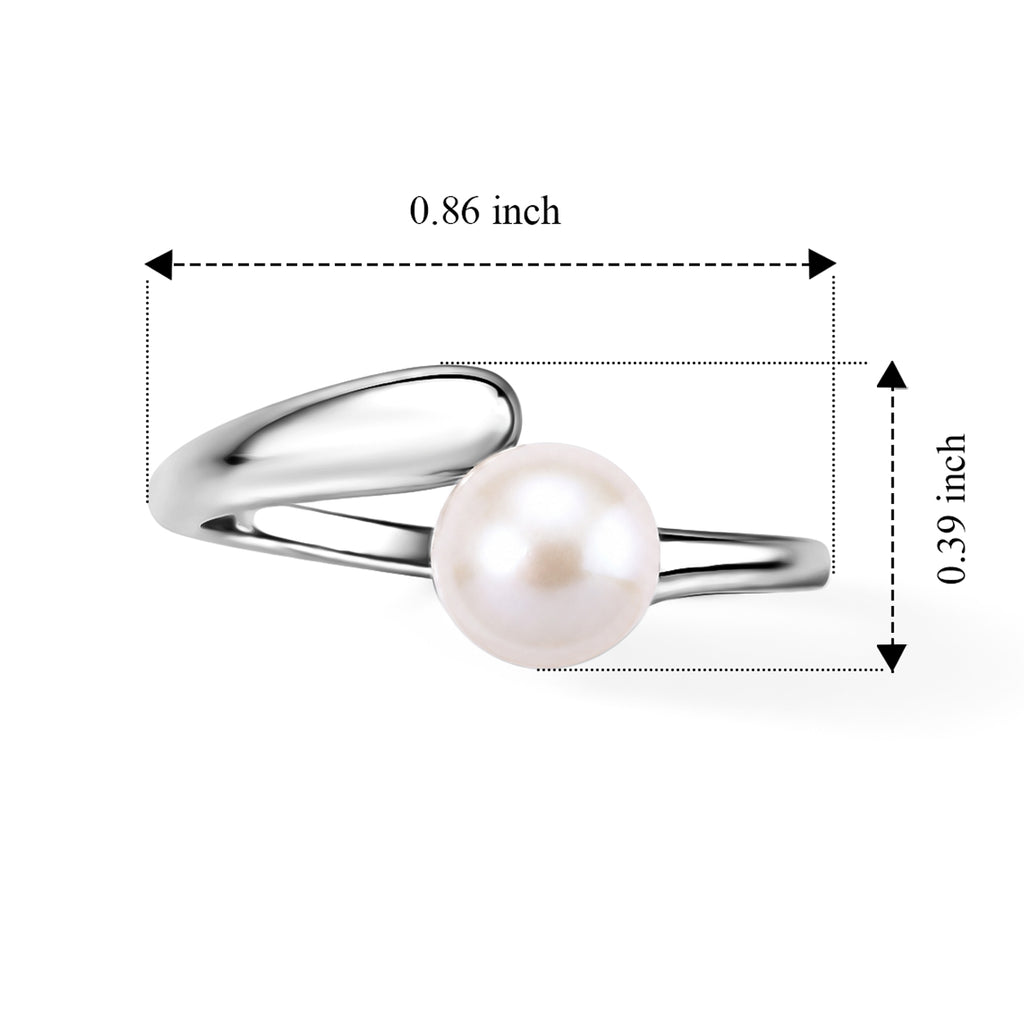 White Fresh Water Pearl Adjustable Ring 3.00 Ct._8714474_4