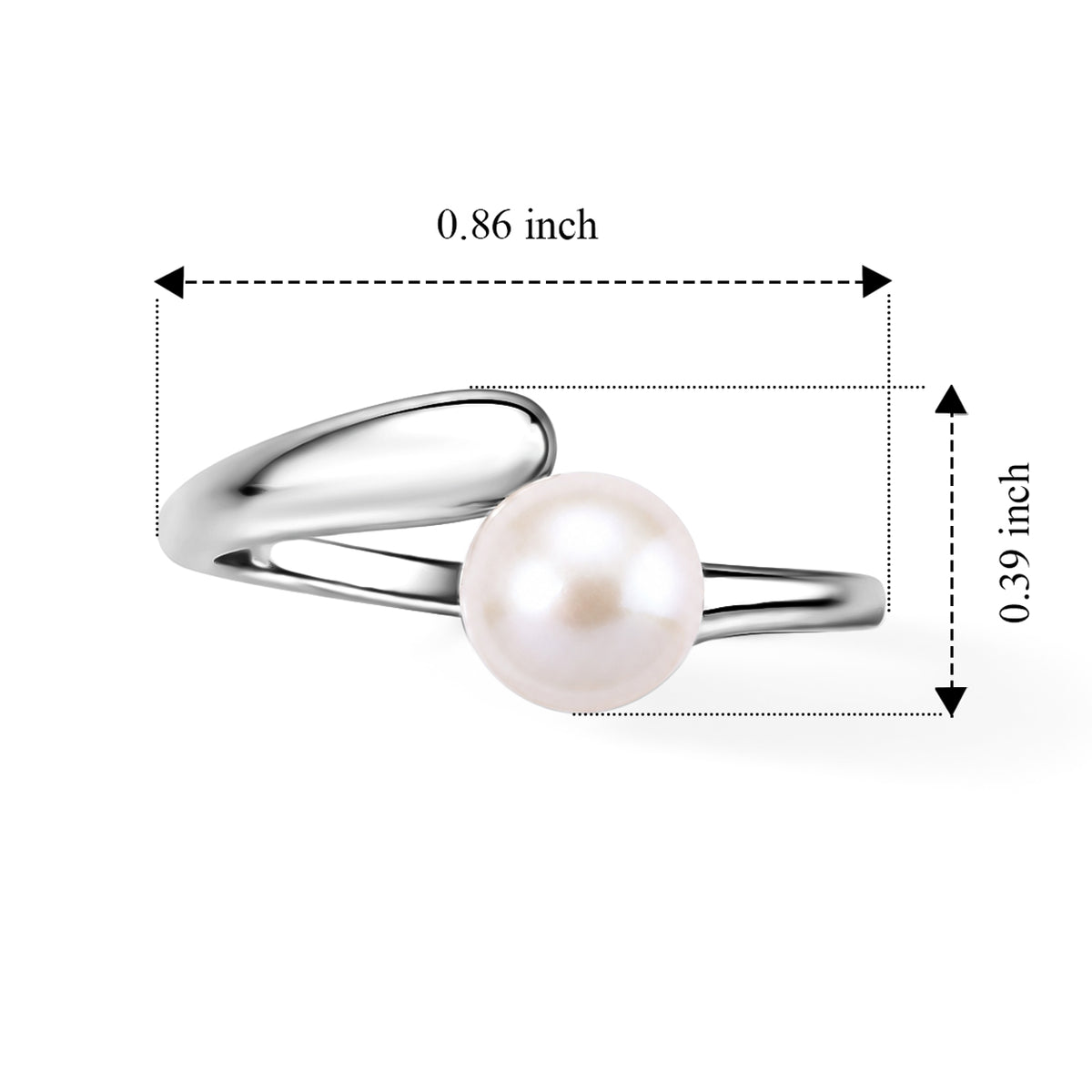 White Fresh Water Pearl Adjustable Ring 3.00 Ct. 8714474 5
