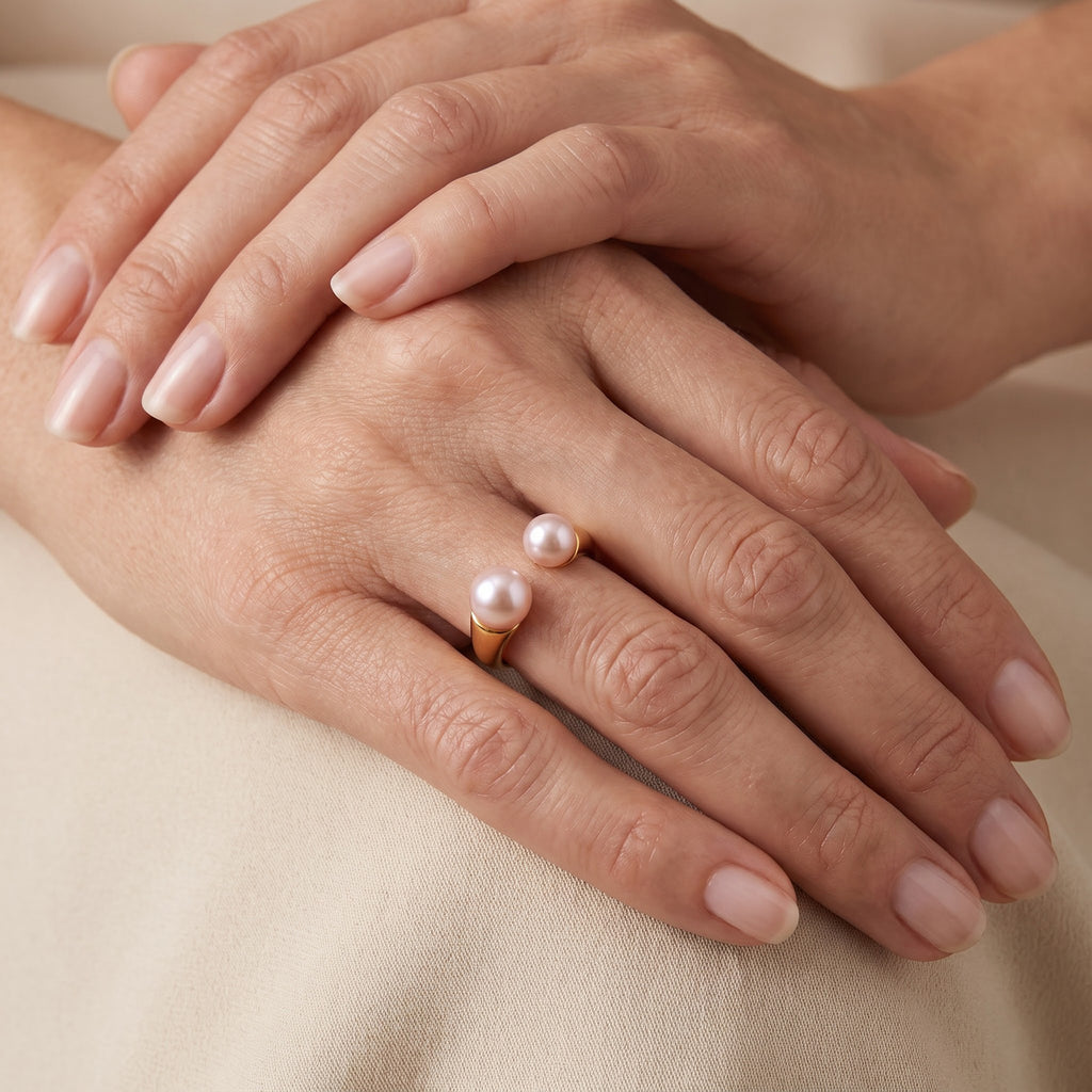 Fresh Water Pearl Adjustable Ring 3.00 Ct._8714476_1