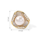 White Fresh Water Pearl Beads Earring with Push Back 10.00 Ct._8714515_4