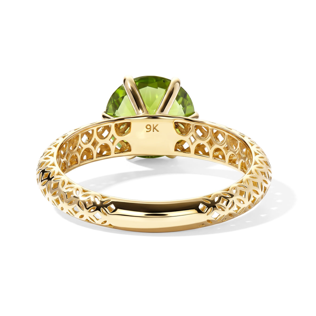 Heirloom 9K Yellow Gold AAA Natural Hebei Peridot Mirage Solitaire Ring 1.90 Ct. 8718775 5