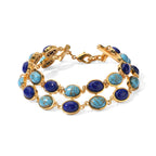 EverTrue - Blue Turquoise & Lapis Lazuli Bracelet (Size - 7.5) in Yellow Gold Tone 32.70 Ct._8719192
