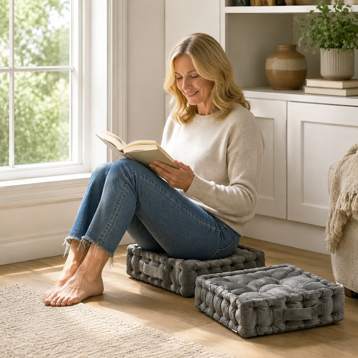 LIVMORE Patterned Cushion Cover (Size 40x8 cm) - Grey &amp; Grey 8719568 2