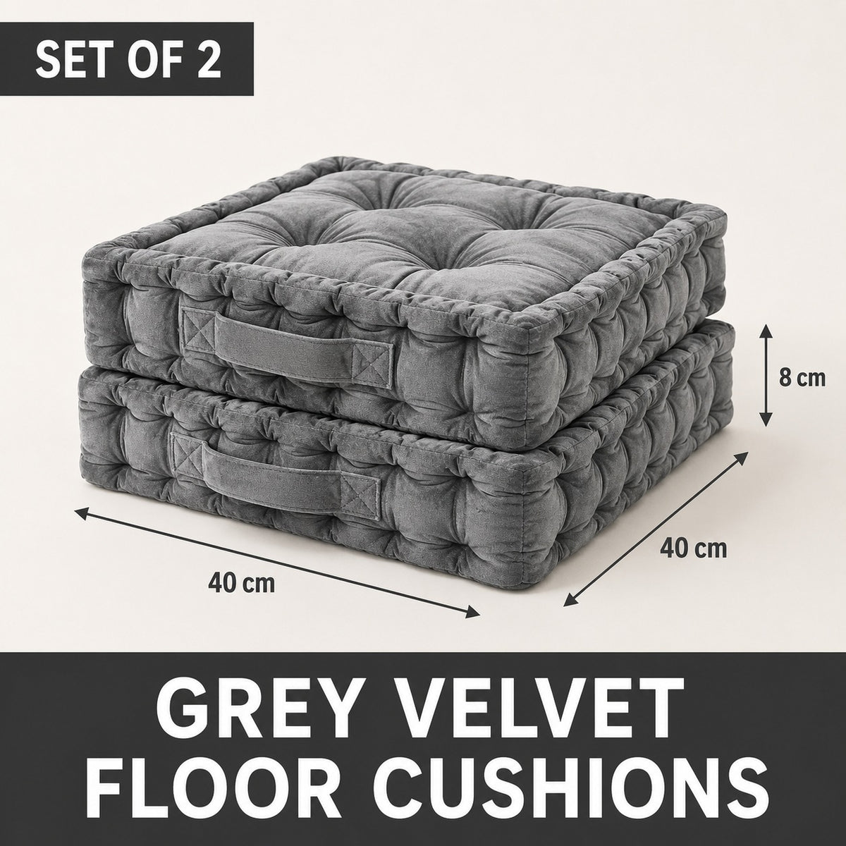 LIVMORE Patterned Cushion Cover (Size 40x8 cm) - Grey &amp; Grey 8719568 4
