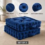 LIVMORE Patterned Cushion Cover (Size 40x8 cm) - Navy & Grey_8719612_3