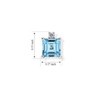 Luxuriant - Swiss Blue Topaz & Lab Grown Diamond (SI/G-H) Stud Push Post Earring in Platinum Overlay Sterling Silver 2.90 Ct._8719736_4
