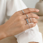 D'Joy - Swiss Blue Topaz 5 Stone Ring in Platinum Overlay Sterling Silver 1.30 Ct._8719865_2
