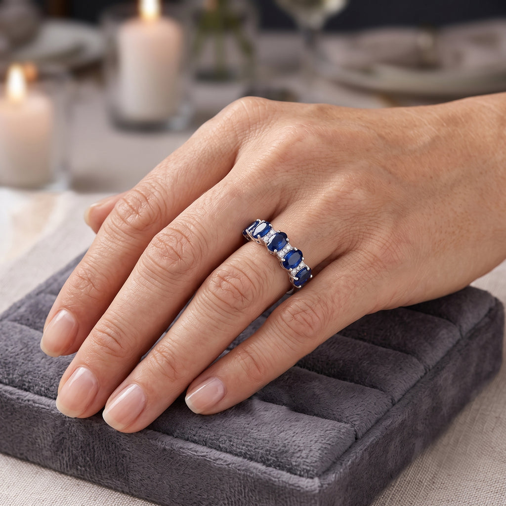 D'Joy Kyanite, White Zircon Ring in Rhodium OverlaySterling Silver  3.400  Ct._8719896_1