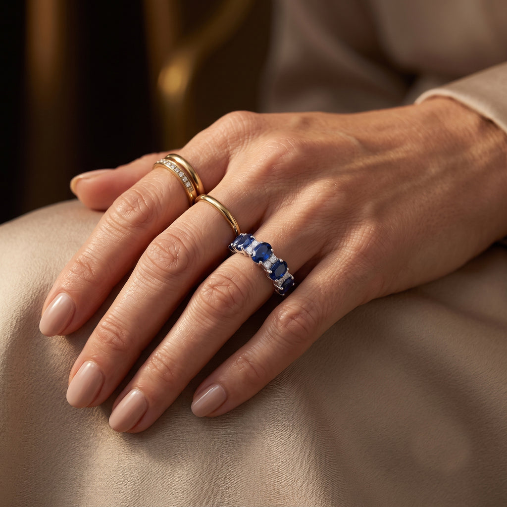 D'Joy Kyanite, White Zircon Ring in Rhodium OverlaySterling Silver  3.400  Ct._8719896_2