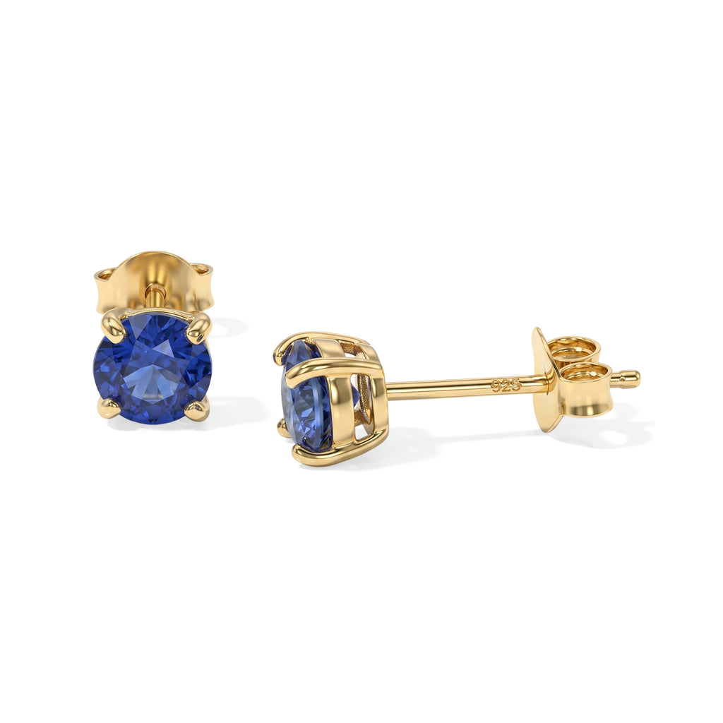 D'Joy - Kyanite Stud Earring with Push Back in Yellow Gold Plated Sterling Silver 1.40 Ct._8719974