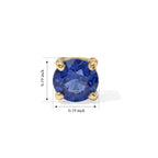 D'Joy - Kyanite Stud Earring with Push Back in Yellow Gold Plated Sterling Silver 1.40 Ct._8719974_3