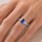 D'Joy - Kyanite & White Zircon Ring in Platinum Overlay Sterling Silver 1.20 Ct._8719987_1