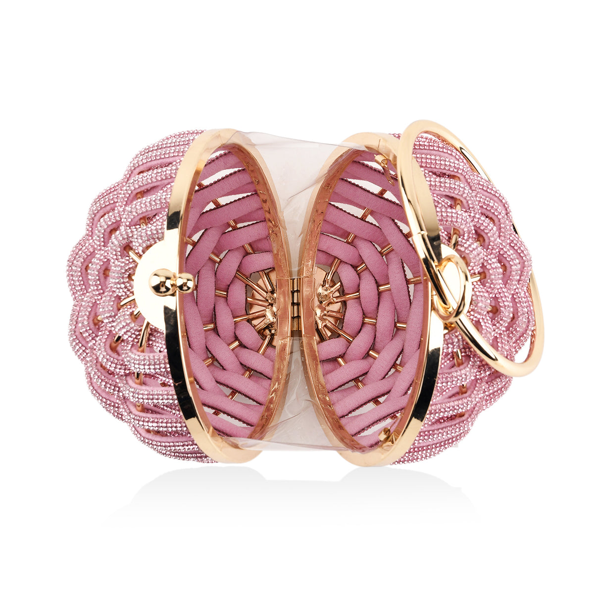 Crystal Patterned Clutch (Size 13x13x1 cm) - Pink 8721432 4