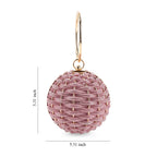 Crystal Patterned Clutch (Size 13x13x1 cm) - Pink_8721432_5