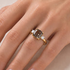 Luxuriant - AAA Turkizite & Lab Grown Diamond (SI/G-H) Ring in 18K Vermeil Yellow Gold Plated Sterling Silver 2.16 Ct._8721475_1