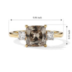 Luxuriant - AAA Turkizite & Lab Grown Diamond (SI/G-H) Ring in 18K Vermeil Yellow Gold Plated Sterling Silver 2.16 Ct._8721475_5