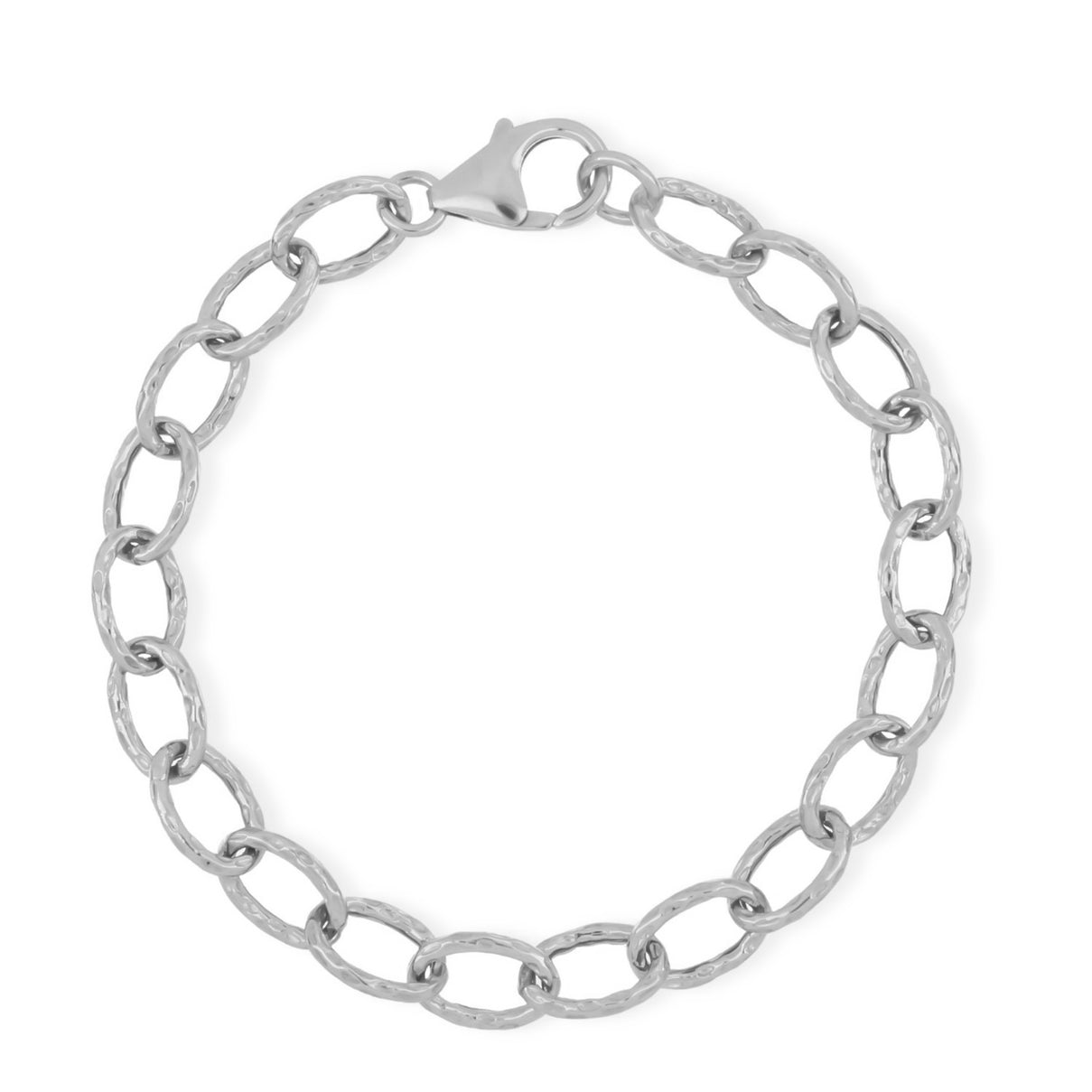 Sterling Silver Link Chain Bracelet (Size - 8) with Lobster Clasp V32492050 0