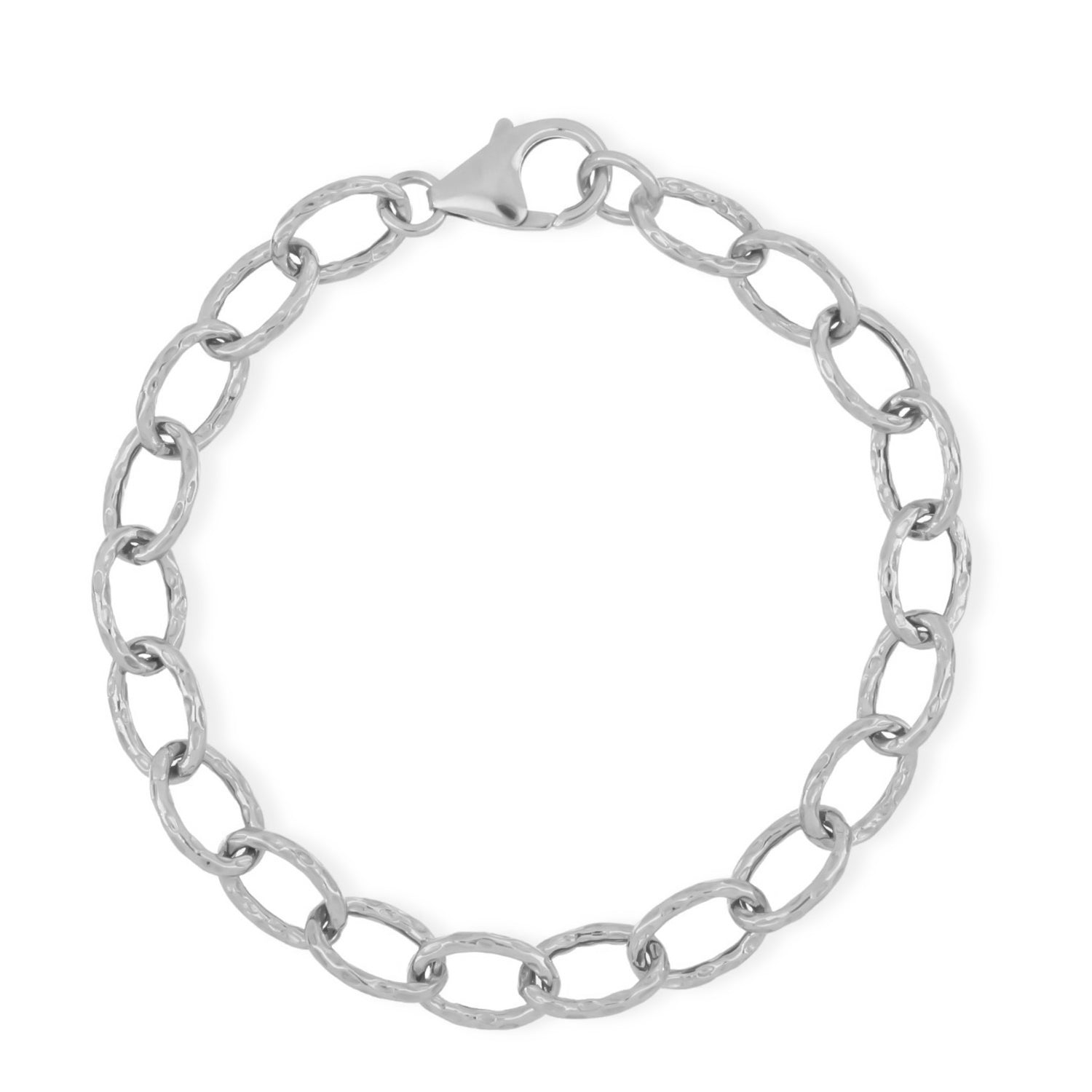 Sterling Silver Link Chain Bracelet (Size - 8) with Lobster Clasp V32492050 0