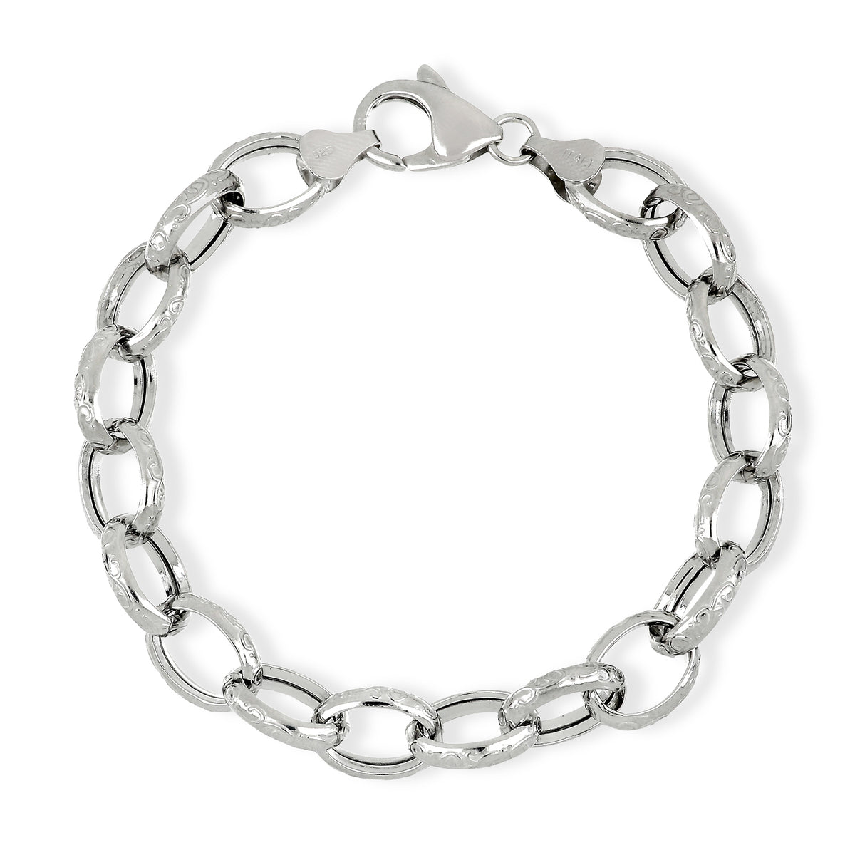La Bella Sterling Silver Link Chain Bracelet (Size - 7.5) with Lobster Clasp 8722902 0
