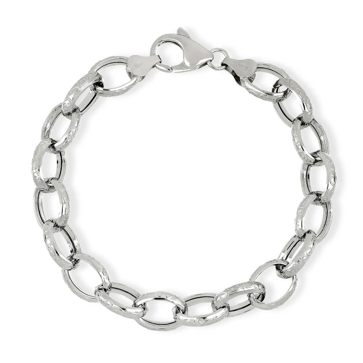 Sterling Silver Link Chain Bracelet (Size - 7.5) with Lobster Clasp 8722902 1