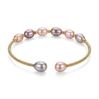Multi Color Fresh Water Pearl Adjustable Bangle (Size - 7) 20.00 Ct._8723796_3
