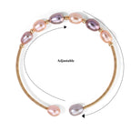 Multi Color Fresh Water Pearl Adjustable Bangle (Size - 7) 20.00 Ct._8723796_4