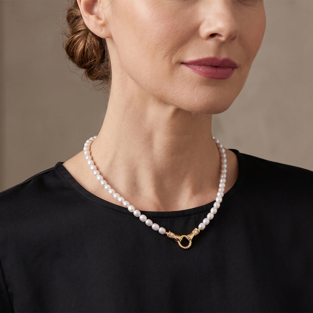 White Fresh Water Pearl Adjustable Beads Necklace (Size - 18+2 Ext) 100.00 Ct._8723797_1