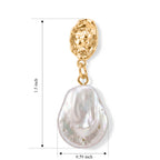 White Keshi Pearl Solitaire Earring with Push Back_8723844_4