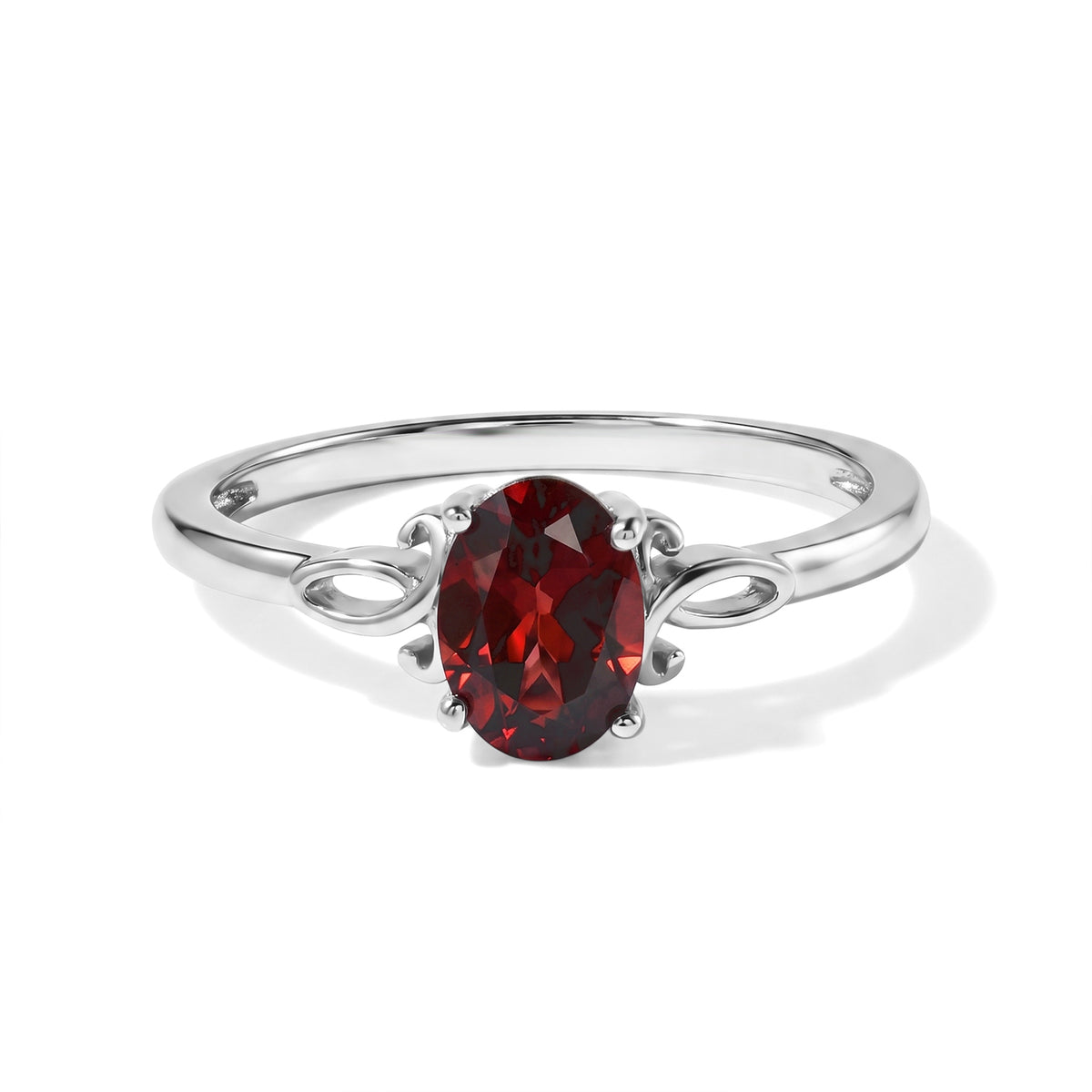 Rhodolite Garnet Ring in Platinum OverlaySterling Silver  0.970  Ct. 8723887 0