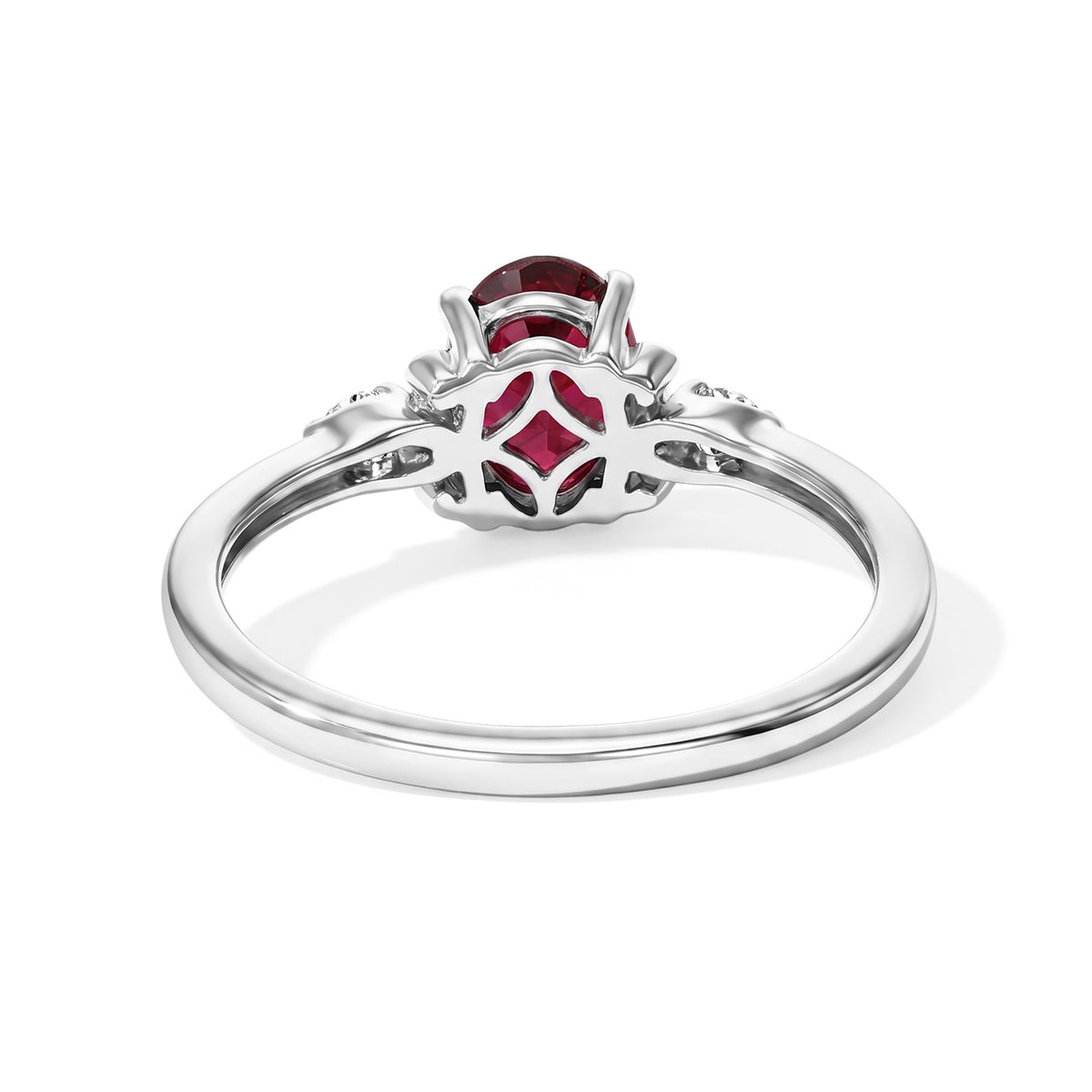 D'Joy - Orissa Natural Rhodolite Garnet Solitaire Ring in Platinum Overlay Sterling Silver 1.00 Ct. 8723888 3