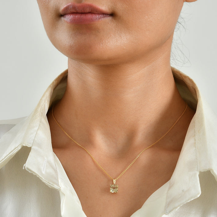 BIGGEST TURKIZITE PENDANT DEAL - 9K Yellow Gold AAA Turkizite Solitaire Pendant 2.00 Ct. 8724206 2