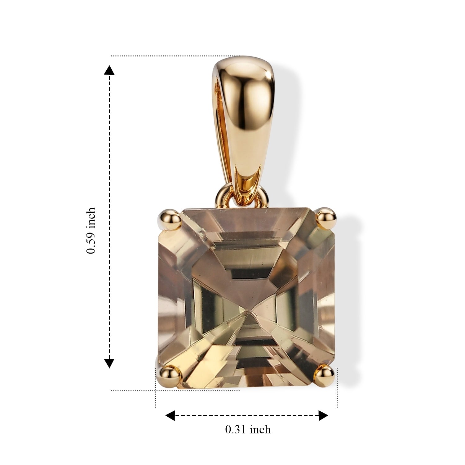 BIGGEST TURKIZITE PENDANT DEAL - 9K Yellow Gold AAA Turkizite Solitaire Pendant 2.00 Ct. 8724206 5