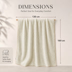 LIVMORE Cotton Patterned Throw Blanket (Size 160x1 cm) - Grey & Grey_8724392_6