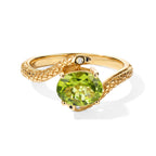 D'Joy Peridot, White Zircon Fancy Ring Sterling Silver  1.271  Ct._8724540