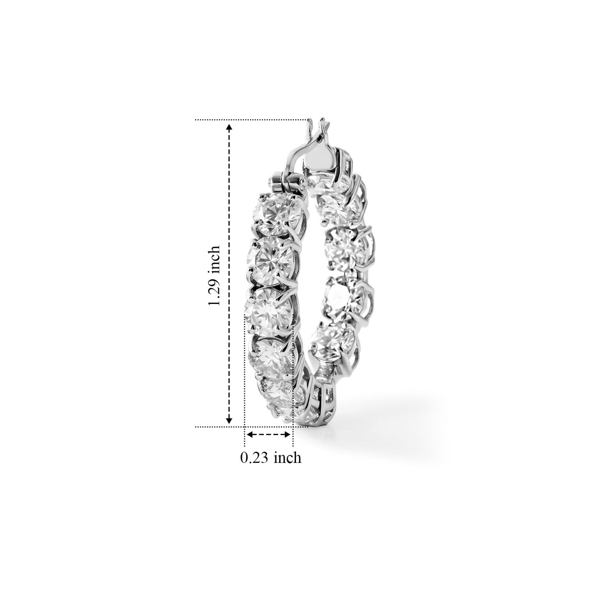D'Joy Paraiba Moissanite Earring in Rhodium OverlaySterling Silver  11.040  Ct. 8724656 4