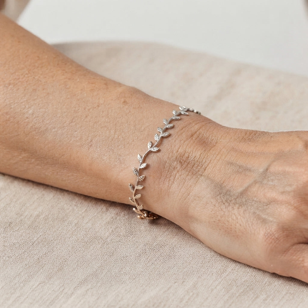 D'Joy - Rhodium Overlay Sterling Silver Linked Bracelet (Size - 7.5)_8724694_1