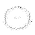 D'Joy - Rhodium Overlay Sterling Silver Linked Bracelet (Size - 7.5)_8724694_4