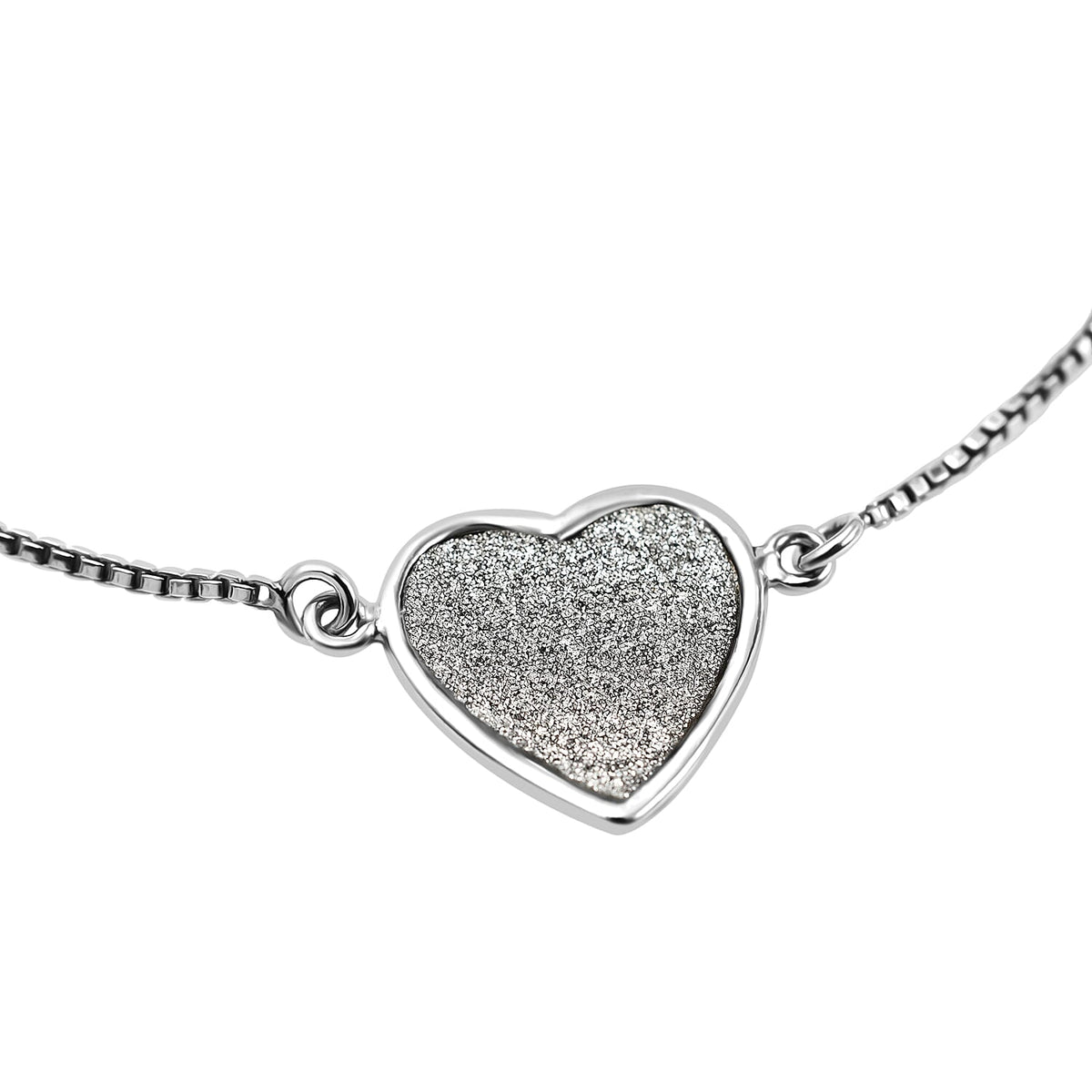 Adjustable Heart Bracelet Size 9 in Rhodium Plated Sterling Silver 8728255 2