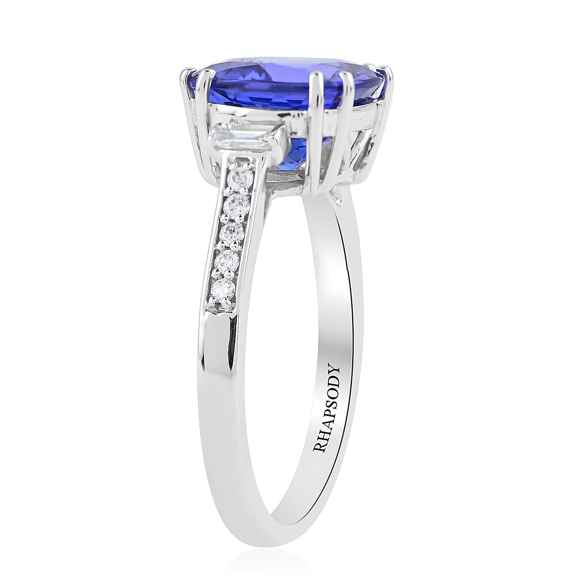 RHAPSODY 950 Platinum Trilogy AAAA Tanzanite Ring with Diamond 3.70 Ct. 8729479 4